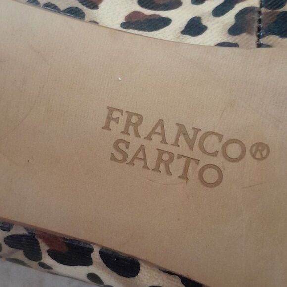 Franco Sarto Vice, Animal Print platform, High Chunk Heel, Peep Toe Shoes - Picture 11 of 12